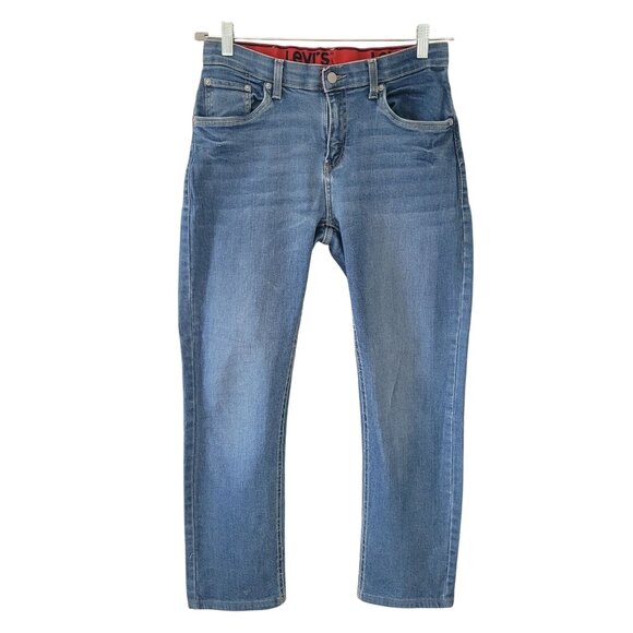 Levis Denim Jeans Juniors Size 18R W29 X L31 Blue Adjustable Elastic Waistband - Picture 1 of 8